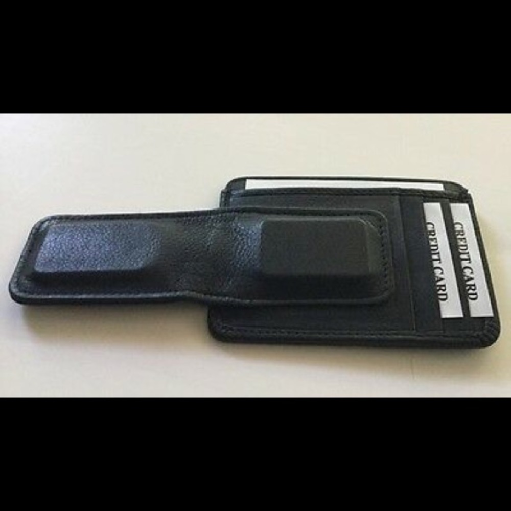Fathers day Gift For Men’s Leather Money Clip  4 Card Slot